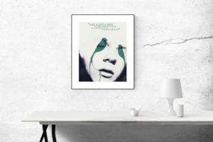 Inred hemmet med snygga affischer